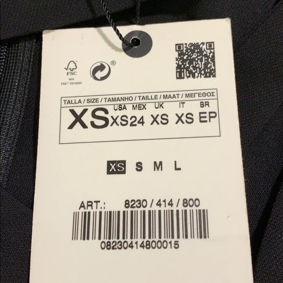 NWT. Zara Black Top. Size XS. - Picture 4 of 6